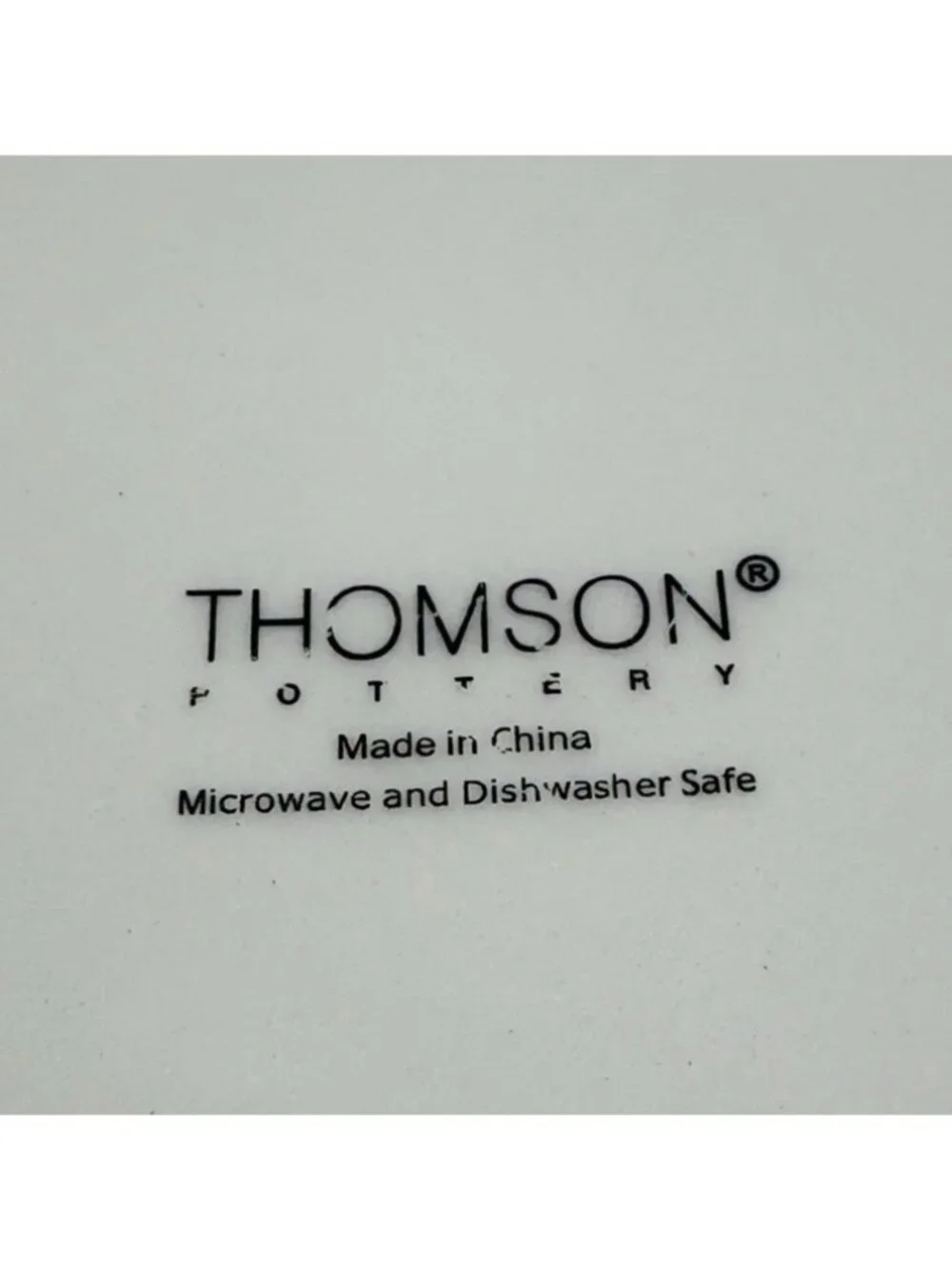 Thomson Pottery HAMPTON Seashell Embossed Rustic White Lunch Salad Plates Set 4